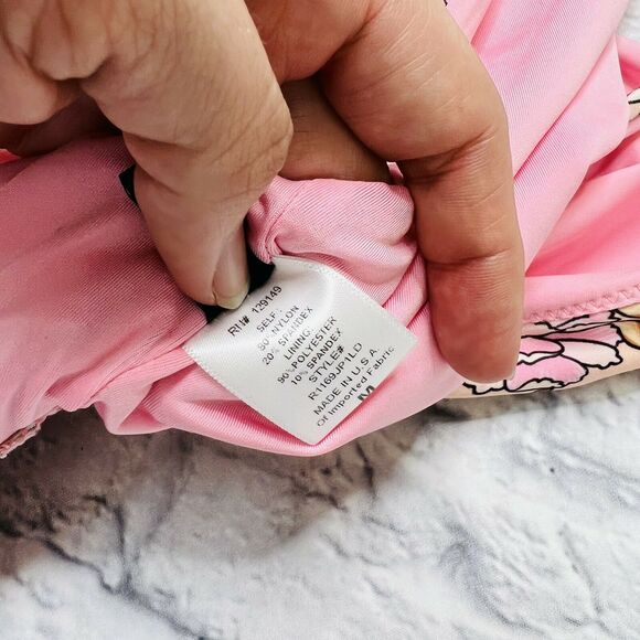 RIS-K Women's Pink Voyager One Piece Swimsuit Size M Boho Floral New Cheeky - Picture 4 of 4